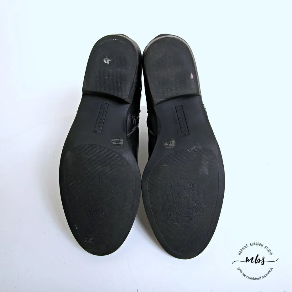 Vince Camuto Peamer Leather Buckle Booties in Black‎ Women Size 6.5